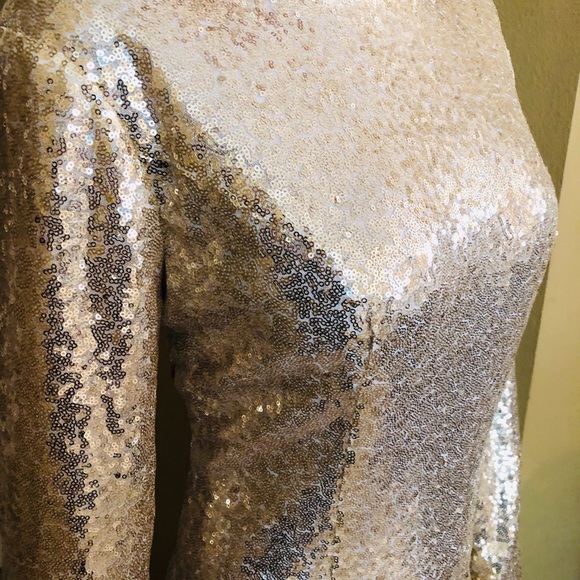 Honey qiao Floor length gold sequin dress - Picture 3 of 8